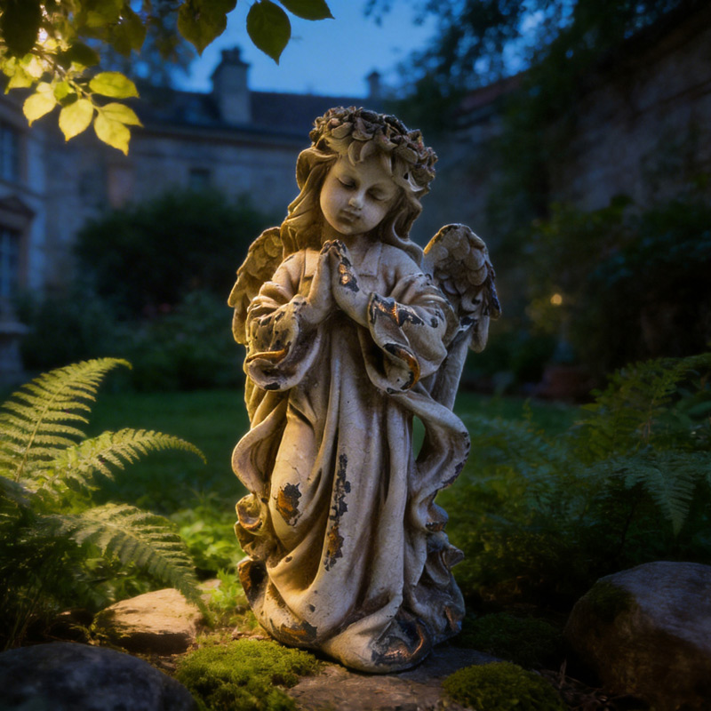 European retro prayer angel ornament