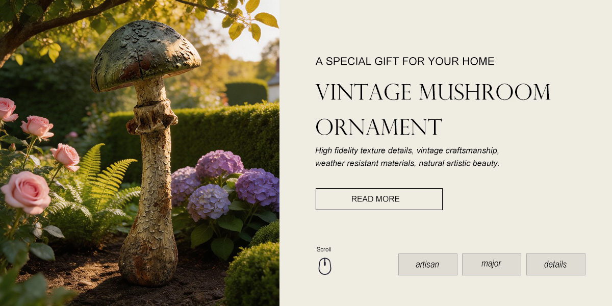 Vintage style mushroom shaped ornament