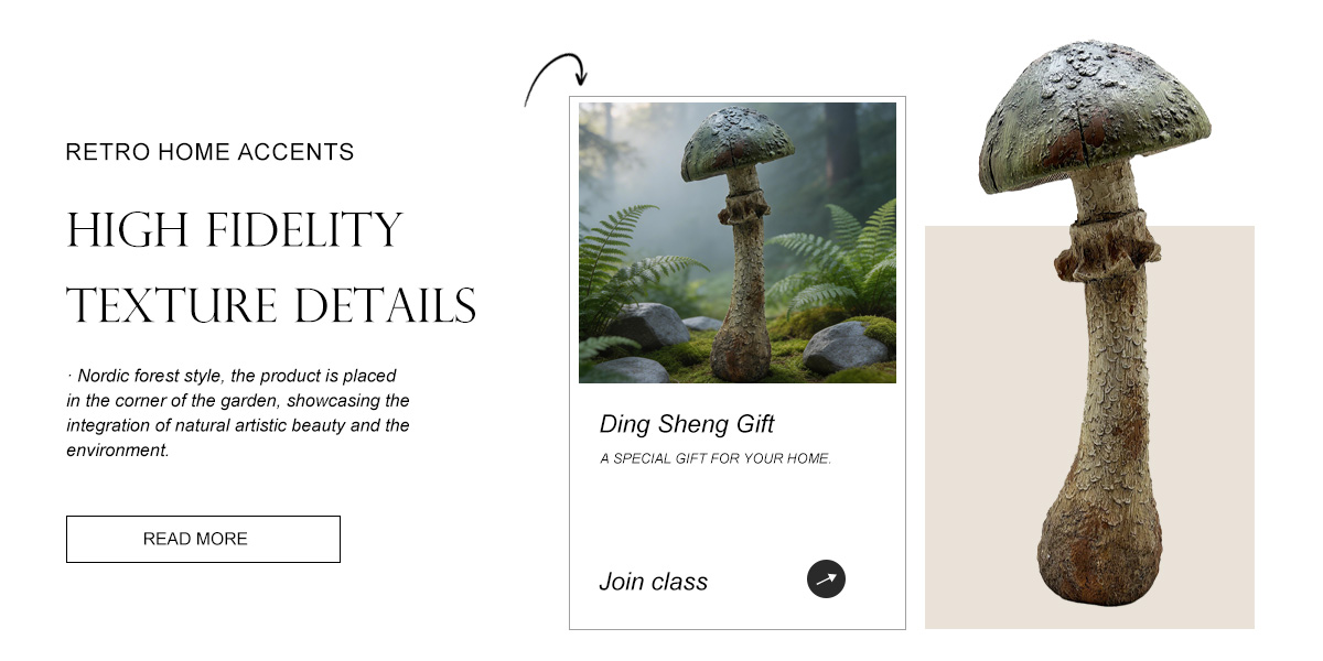 Vintage style mushroom shaped ornament