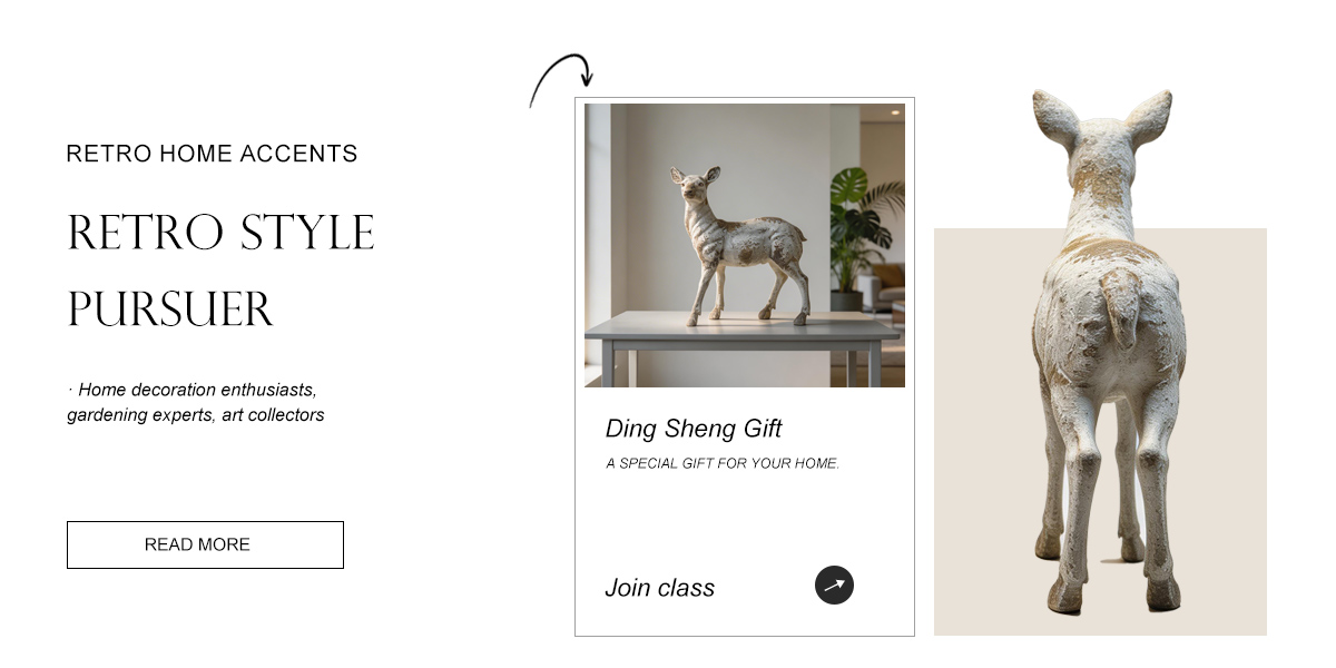 European Retro Vintage Deer Ornament 