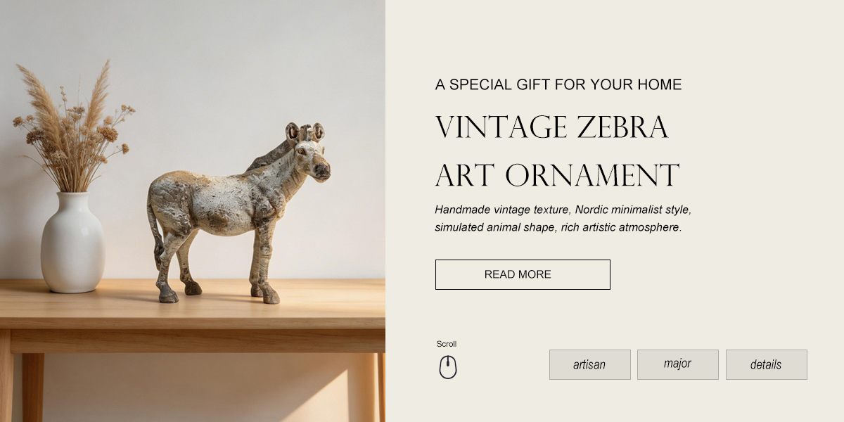 European Retro Vintage Zebra Ornament