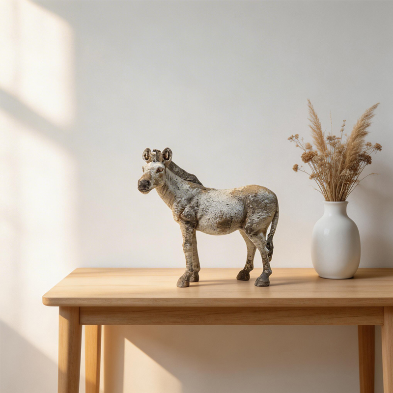 European retro vintage zebra ornament