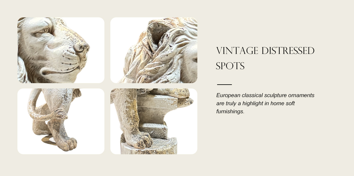  European Retro Vintage Lion Ornament