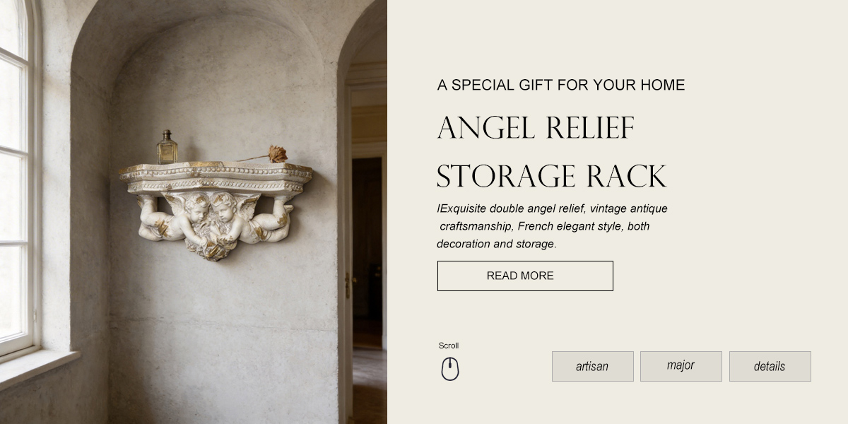 Retro Double Angel Wall Shelf Storage Rack