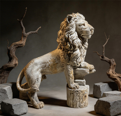 European Retro Vintage Lion Ornament