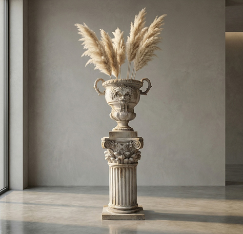 European Corinthian Style Double Ear Flower Vase Ornament