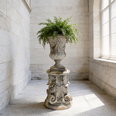 European Retro Roman Column Flower Vase Decoration 