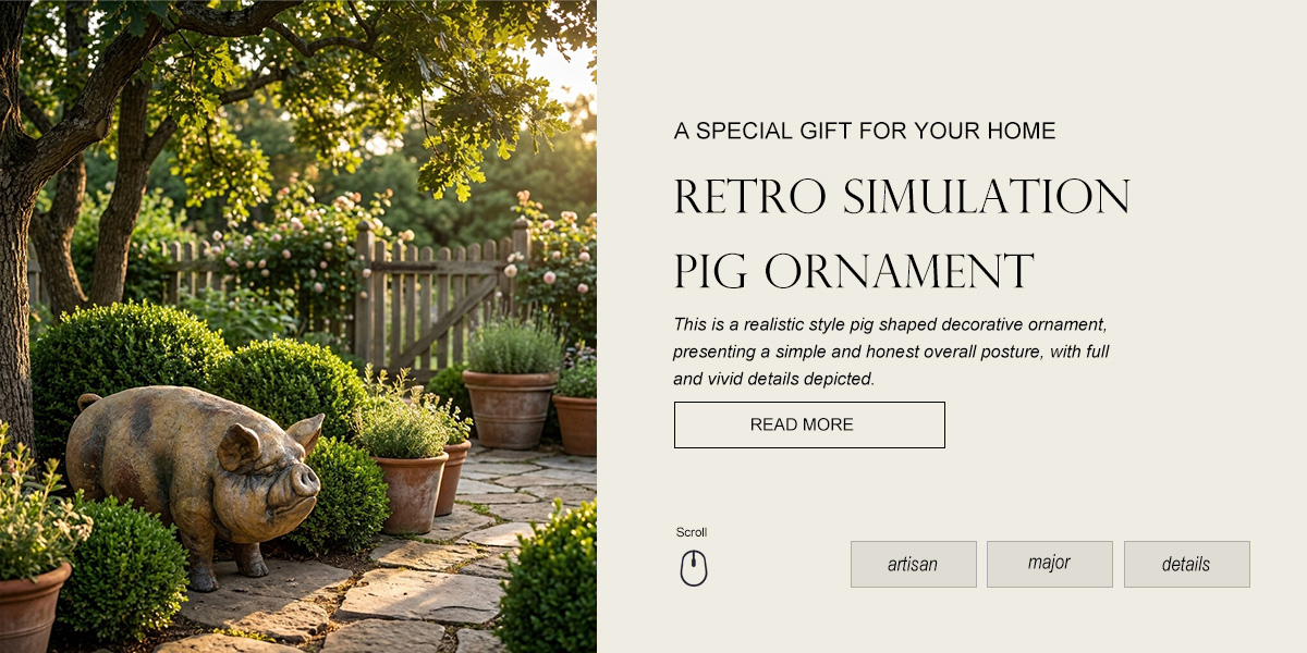 Retro Simulation Pig Ornament 