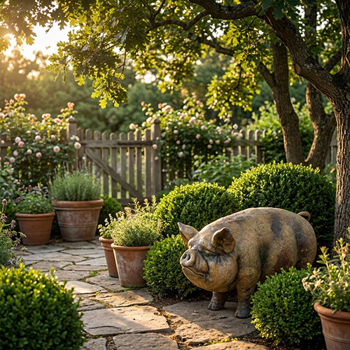 Retro Simulation Pig Ornament 