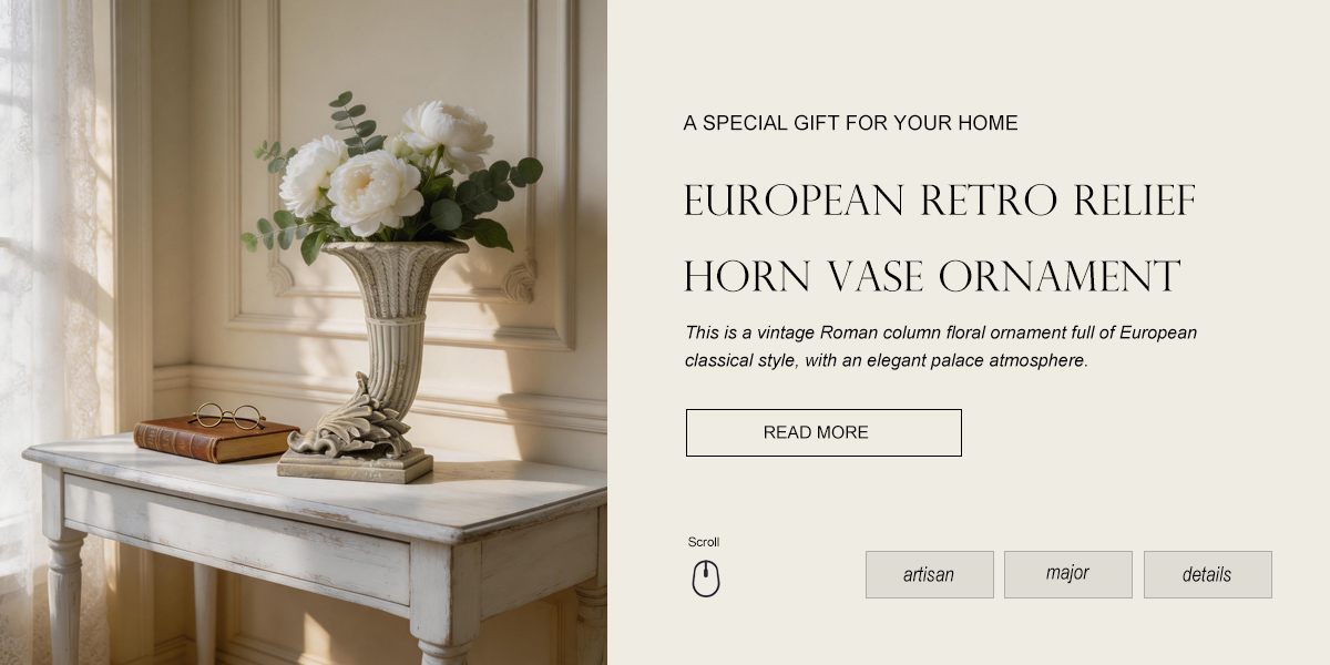European Retro Antique Carved Angular Flower Ware European Retro Antique Carved Angular Flower Ware