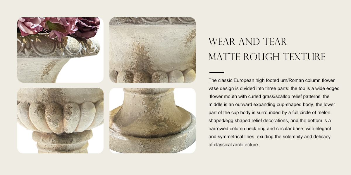 Retro Roman Column High footed Flower Utensils