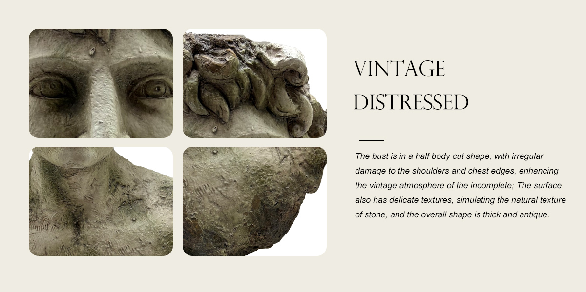 Vintage David Half Body Sculpture Ornament
