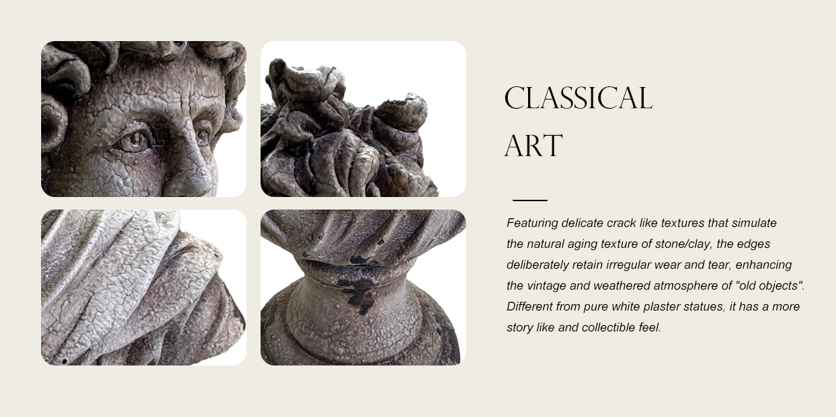 Retro Male Bust Sculpture Ornament