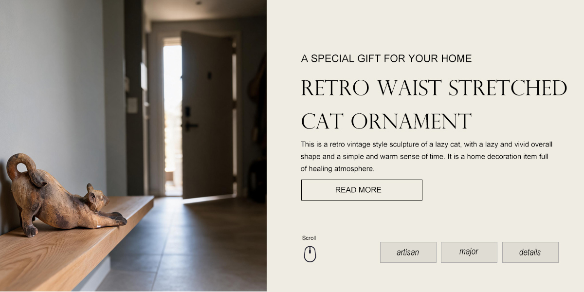 Retro Lazy Cat  Ornament