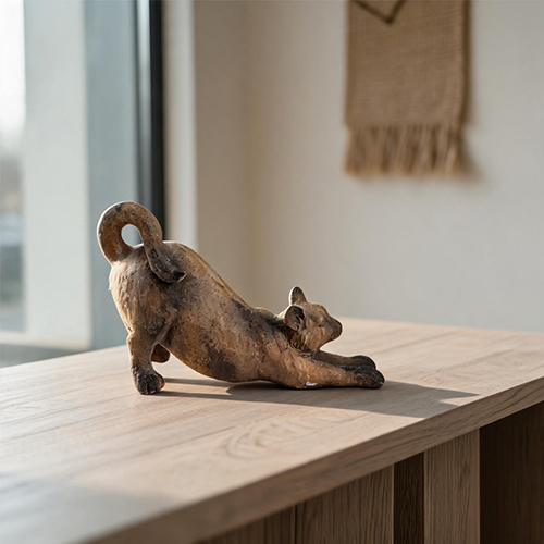 Retro Lazy Cat  Ornament