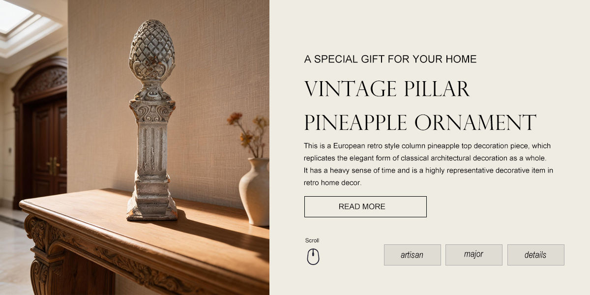 Retro Roman Pillar Pinecone Top Ornament Retro Roman Pillar Pinecone Top Ornament