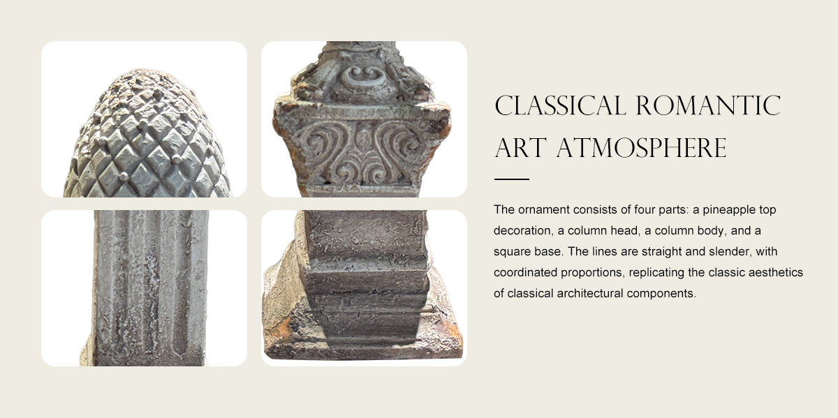 Retro Roman Pillar Pinecone Top Ornament Retro Roman Pillar Pinecone Top Ornament
