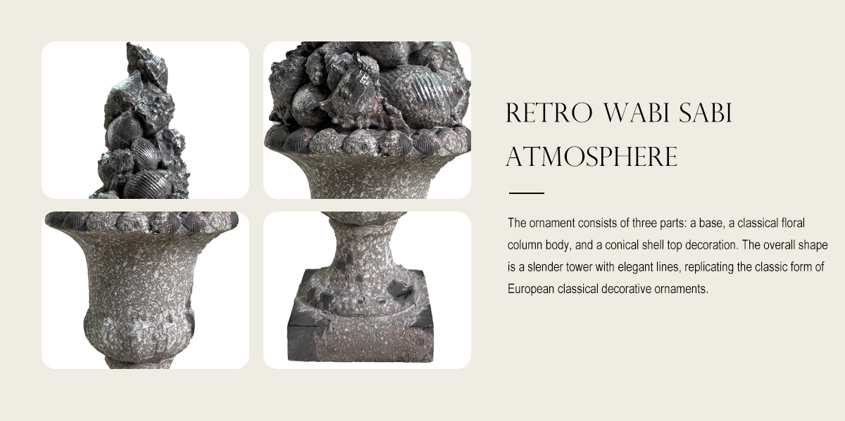 Retro Conical Shell Sculpture Ornaments