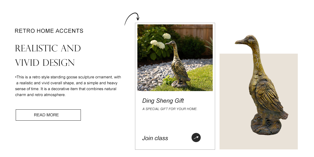 Retro Pastoral Goose Shaped Sculpture