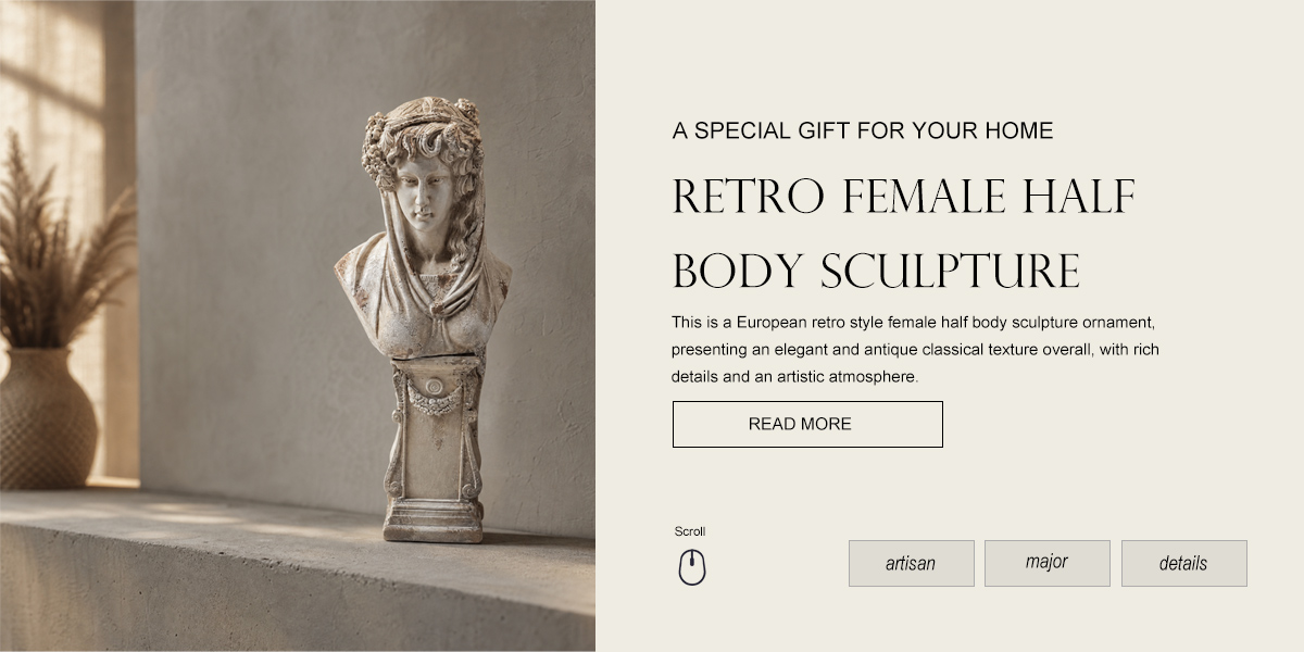 Retro Vintage Half Body Sculpture Of A Goddess Retro Vintage Half Body Sculpture Of A Goddess