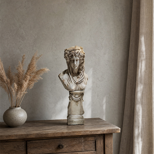 Retro Vintage Half Body Sculpture Of A Goddess Retro Vintage Half Body Sculpture Of A Goddess