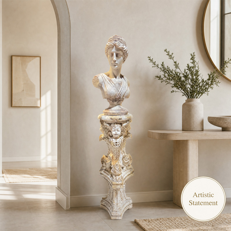 Retro Goddess Half Body Sculpture