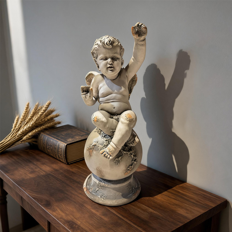 Vintage Little Angel Sculpture Ornament