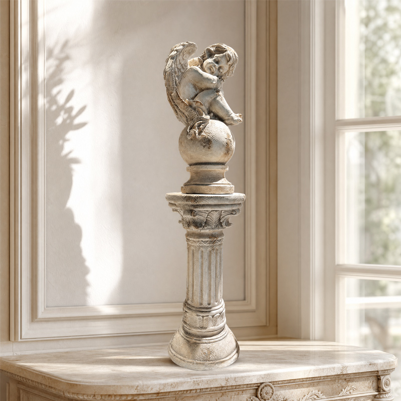 Vintage Angel Roman Column Ornament