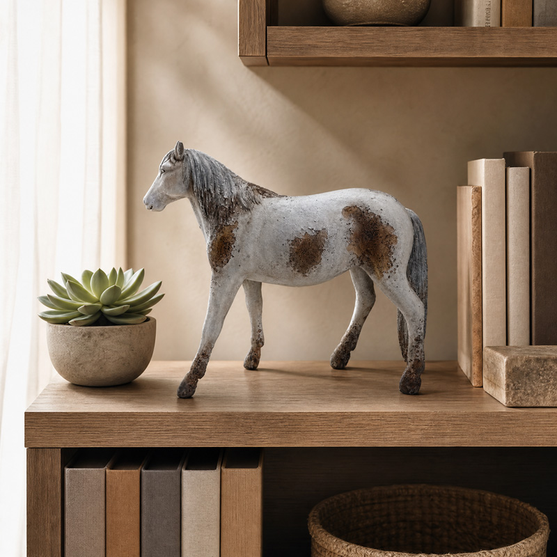 Vintage Steed Sculpture Ornament
