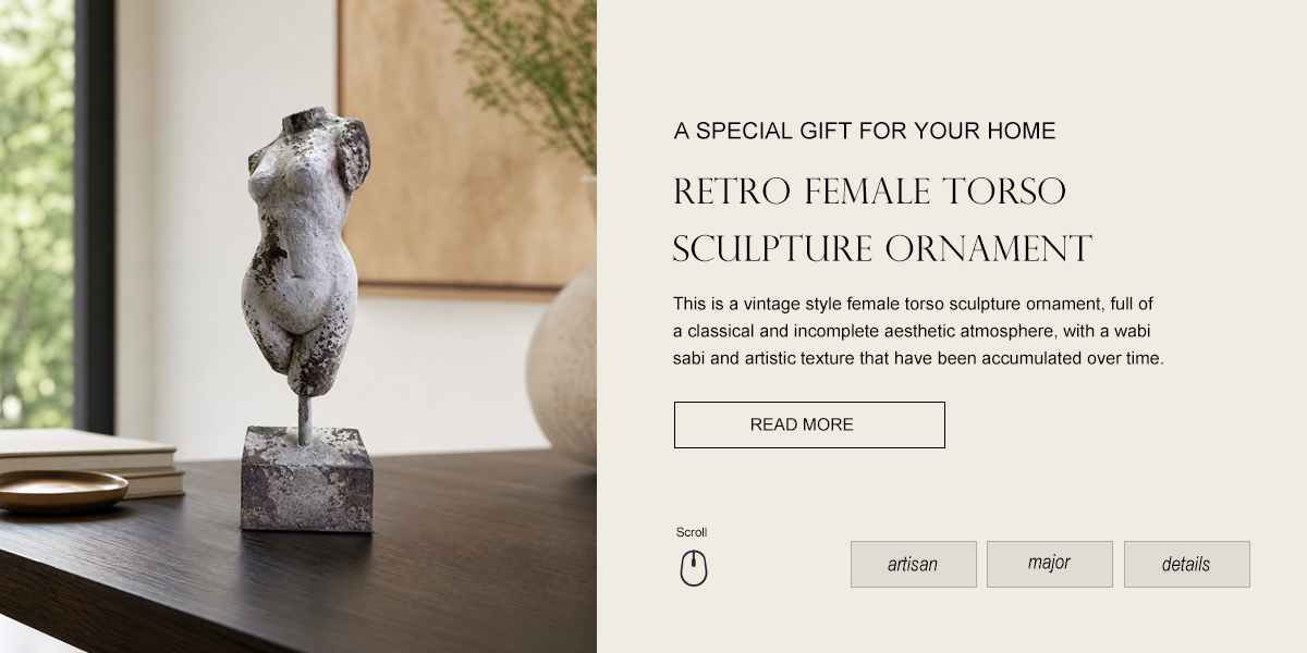 Retro Female Torso Sculpture Ornment Retro Female Torso Sculpture Ornment