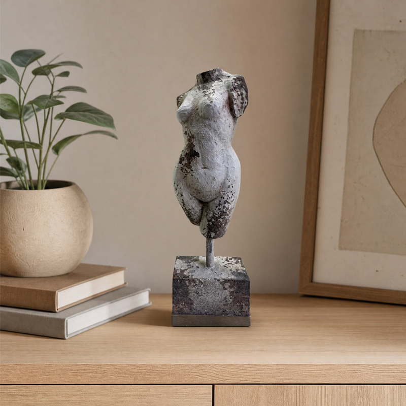 Retro Female Torso Sculpture Ornment