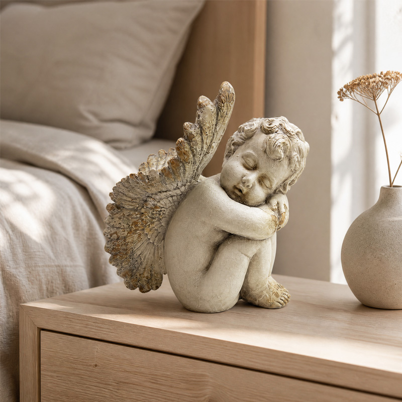 Vintage Little Angel Sculpture Ornament