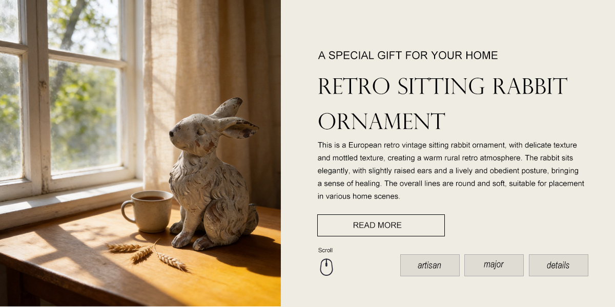 Retro Sitting Rabbit Ornament Retro Sitting Rabbit Ornament