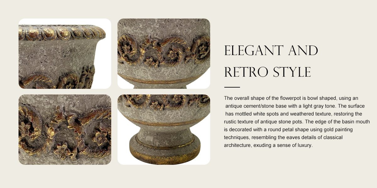 Vintage Gilded Roman Urn Planter Vintage Gilded Roman Urn Planter