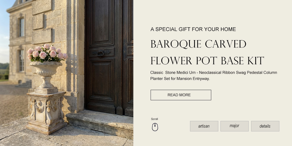 Classic Ribbed Urn and Swag Pedestal Base Set Classic Ribbed Urn and Swag Pedestal Base Set