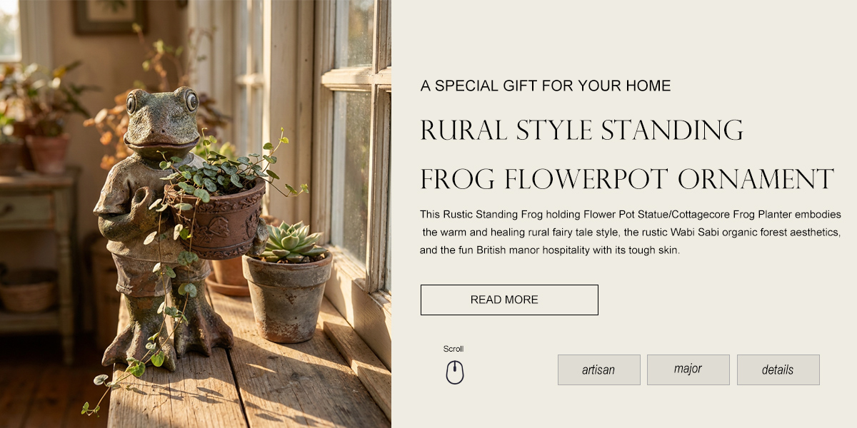 Vintage Whimsical Frog Holding Flowerpot Statue Vintage Whimsical Frog Holding Flowerpot Statue
