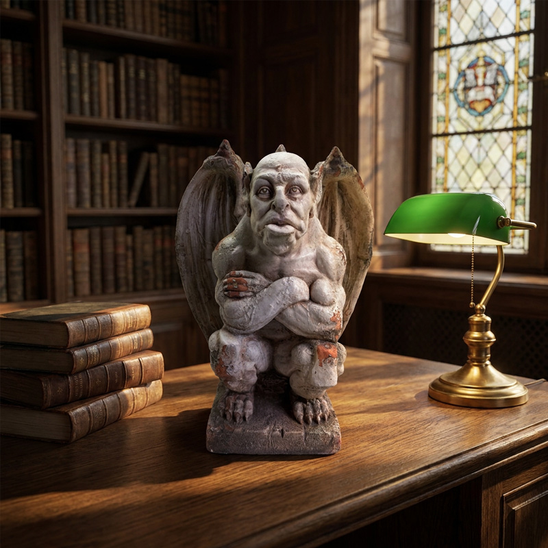 Retro Gothic Gargoyle Stone Statue Retro Gothic Gargoyle Stone Statue