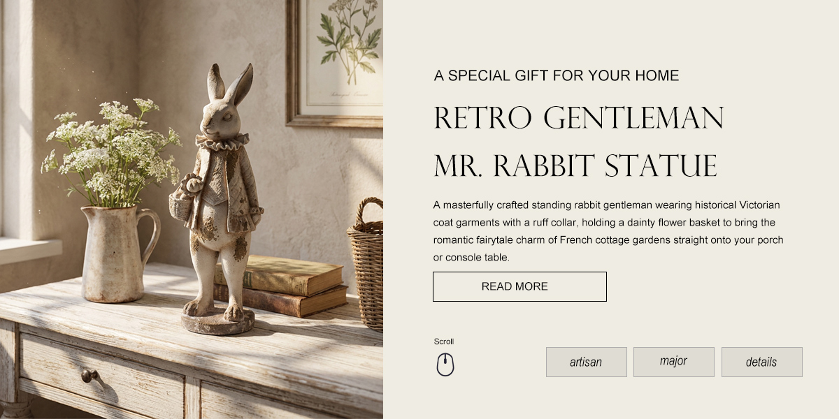 Vintage Rabbit Gentleman Garden Statue Vintage Rabbit Gentleman Garden Statue