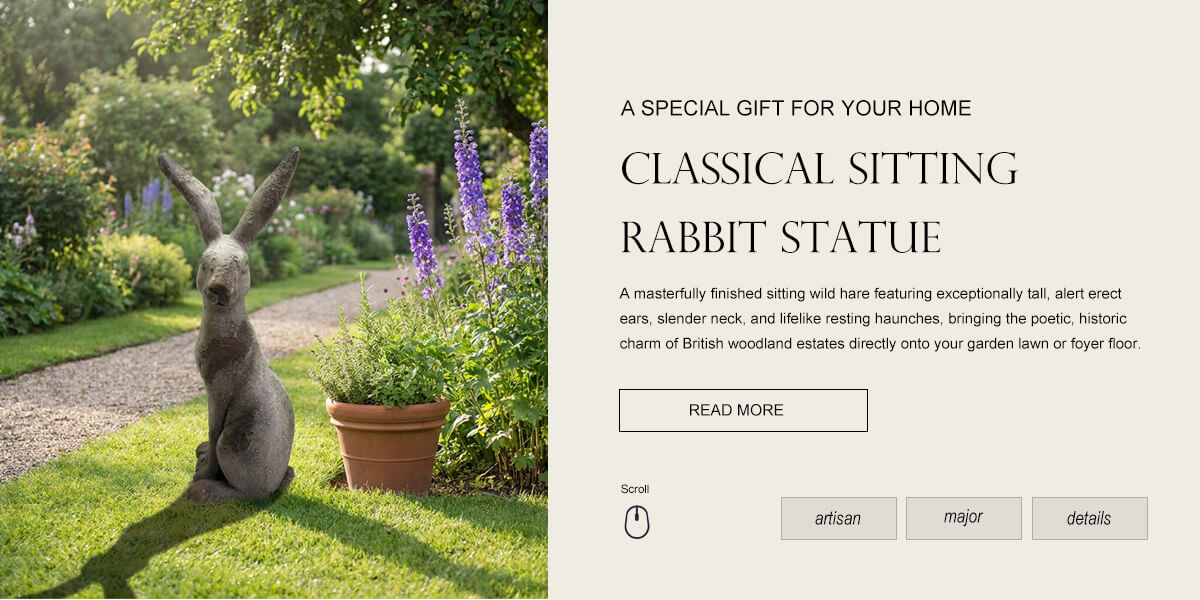Vintage Standing Wild Hare Garden Statue Vintage Standing Wild Hare Garden Statue