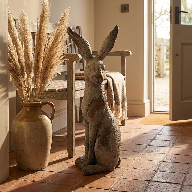 Vintage Standing Wild Hare Garden Statue Vintage Standing Wild Hare Garden Statue