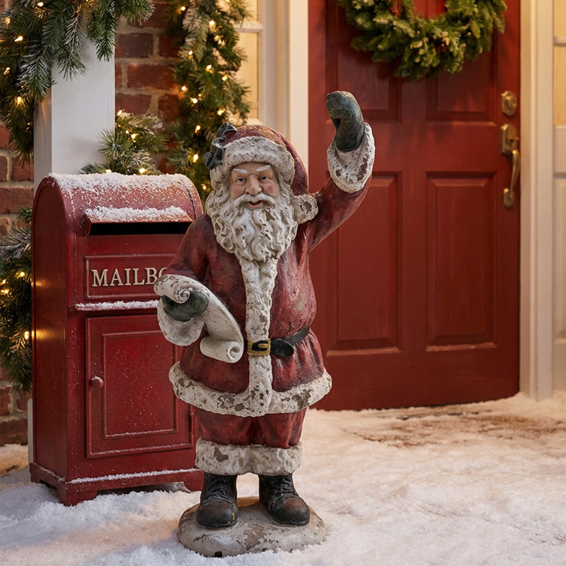 Vintage Standing Santa Claus Statue