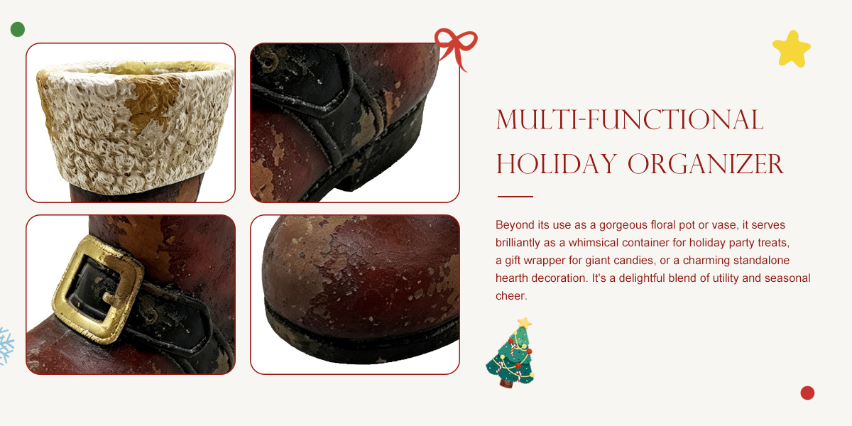 Vintage Santa Boot Planter Vintage Santa Boot Planter