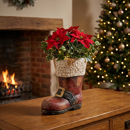 Vintage Santa Boot Planter Vintage Santa Boot Planter