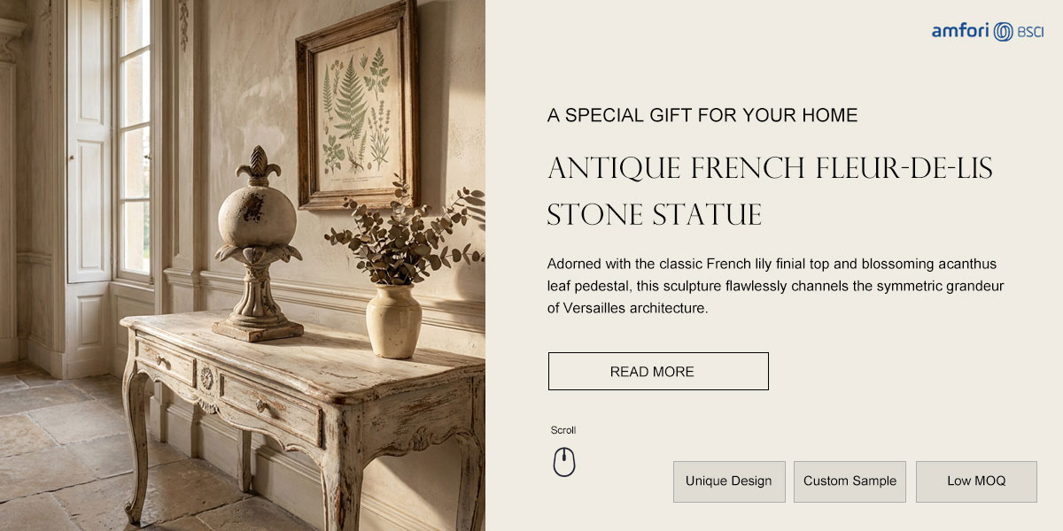 Fleur-de-lis & Sphere Architectural Finial