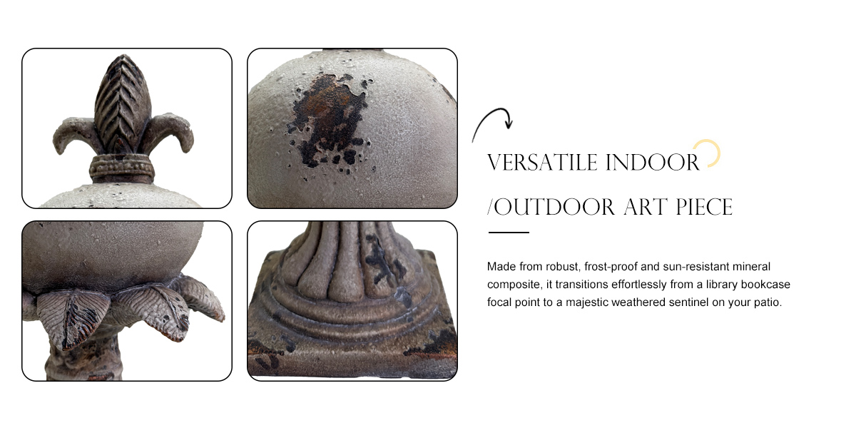 Fleur-de-lis & Sphere Architectural Finial