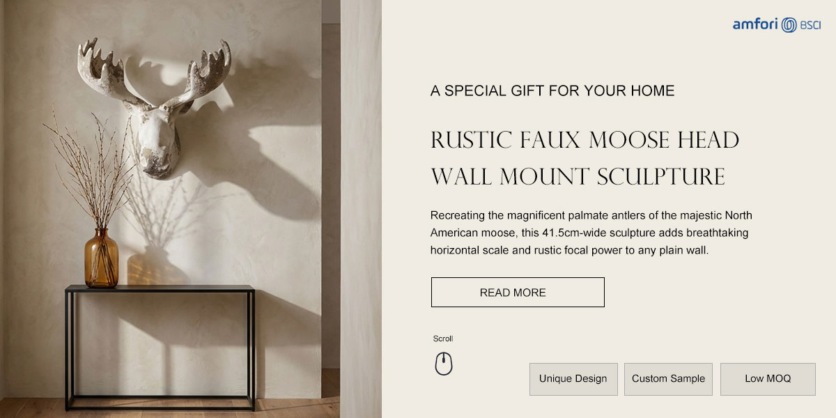 Vintage Majestic Moose Head Wall Mount 