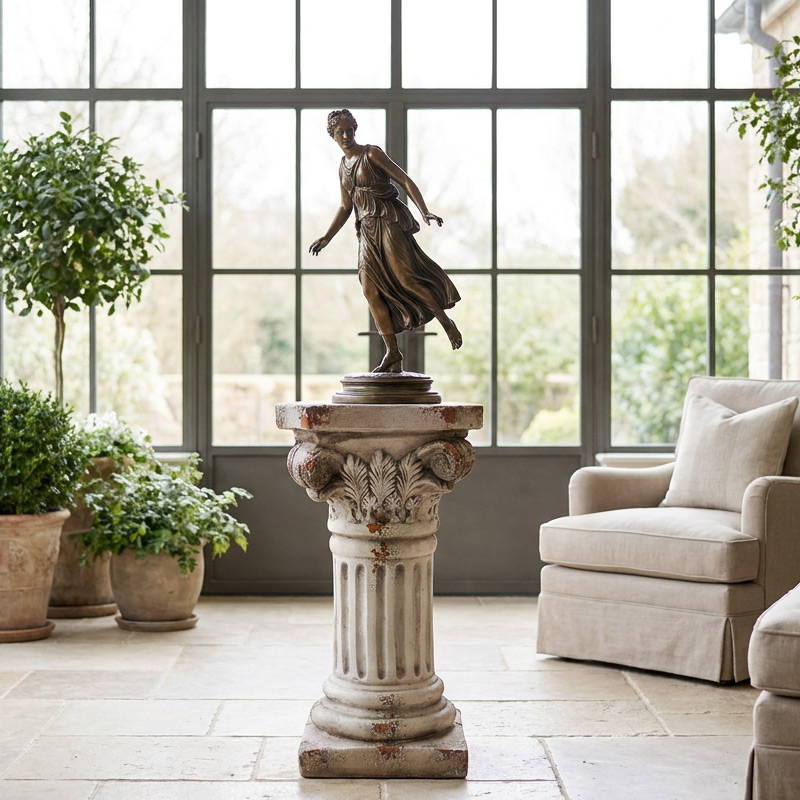Antique Corinthian Column Pedestal