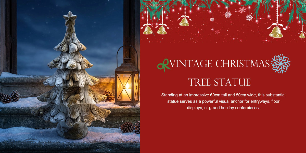  Vintage Christmas Tree Statue 