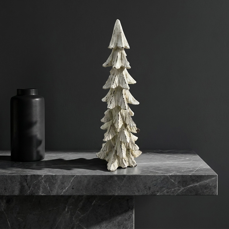 Shabby Chic Frosted Pine Tree 