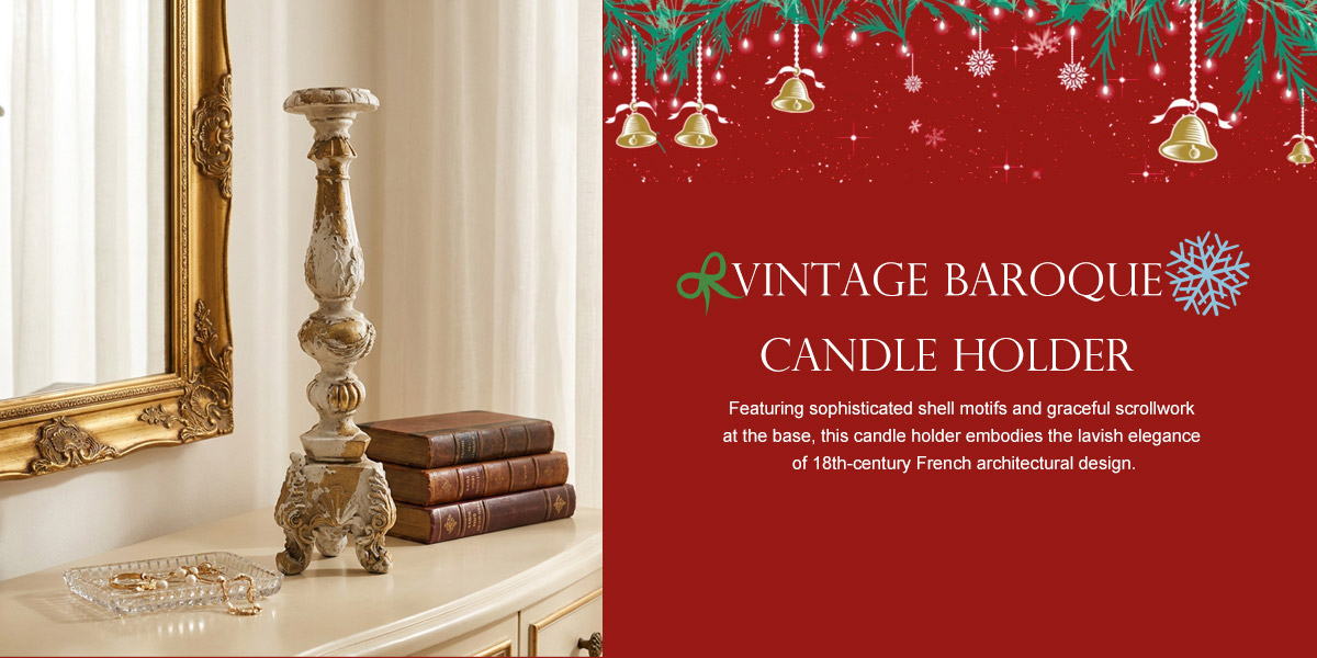 Vintage Baroque Candle Holder 